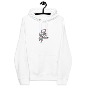 Bowie Inspired Let's Dance Double Bolt Premium Embroidered Unisex organic raglan hoodie