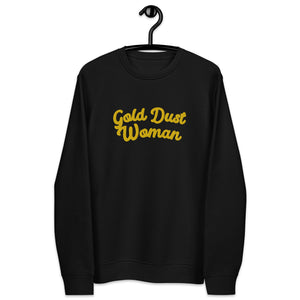 GOLD DUST WOMAN Embroidered Unisex Organic Sweatshirt - Yellow Embroidery