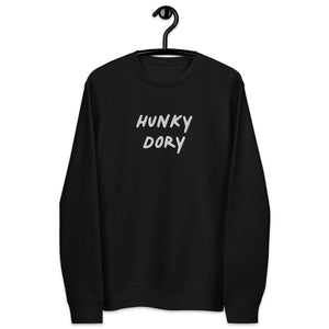 HUNKY DORY Embroidered Unisex Organic Sweatshirt (white text)