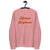 MOONAGE DAYDREAM Embroidered Unisex Organic Sweatshirt - orange text