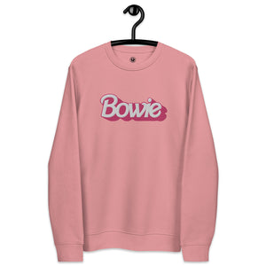 Bowie (famous doll font) Embroidered Unisex Organic Sweatshirt