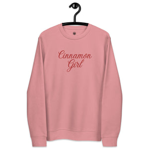 Cinnamon Girl - Premium Lana Lyric Embroidered Unisex Organic Sweatshirt - Red Thread