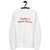 TOGETHER IN ELECTRIC DREAMS Embroidered Unisex Organic Sweatshirt (red thread)