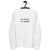 YOU MAY SAY I'M A DREAMER embroidered unisex organic sweatshirt (black text)