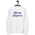 MOONAGE DAYDREAM Embroidered Unisex Organic Sweatshirt - Purple Thread