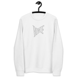 BOWIE Fame Era Embroidered Unisex Organic Sweatshirt - White Thread