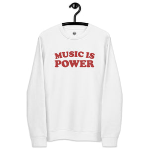 MUSIC IS POWER Embroidered Unisex eco sweatshirt