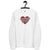 Hopelessly Devoted To You Heart Embroidered Unisex organic sweatshirt