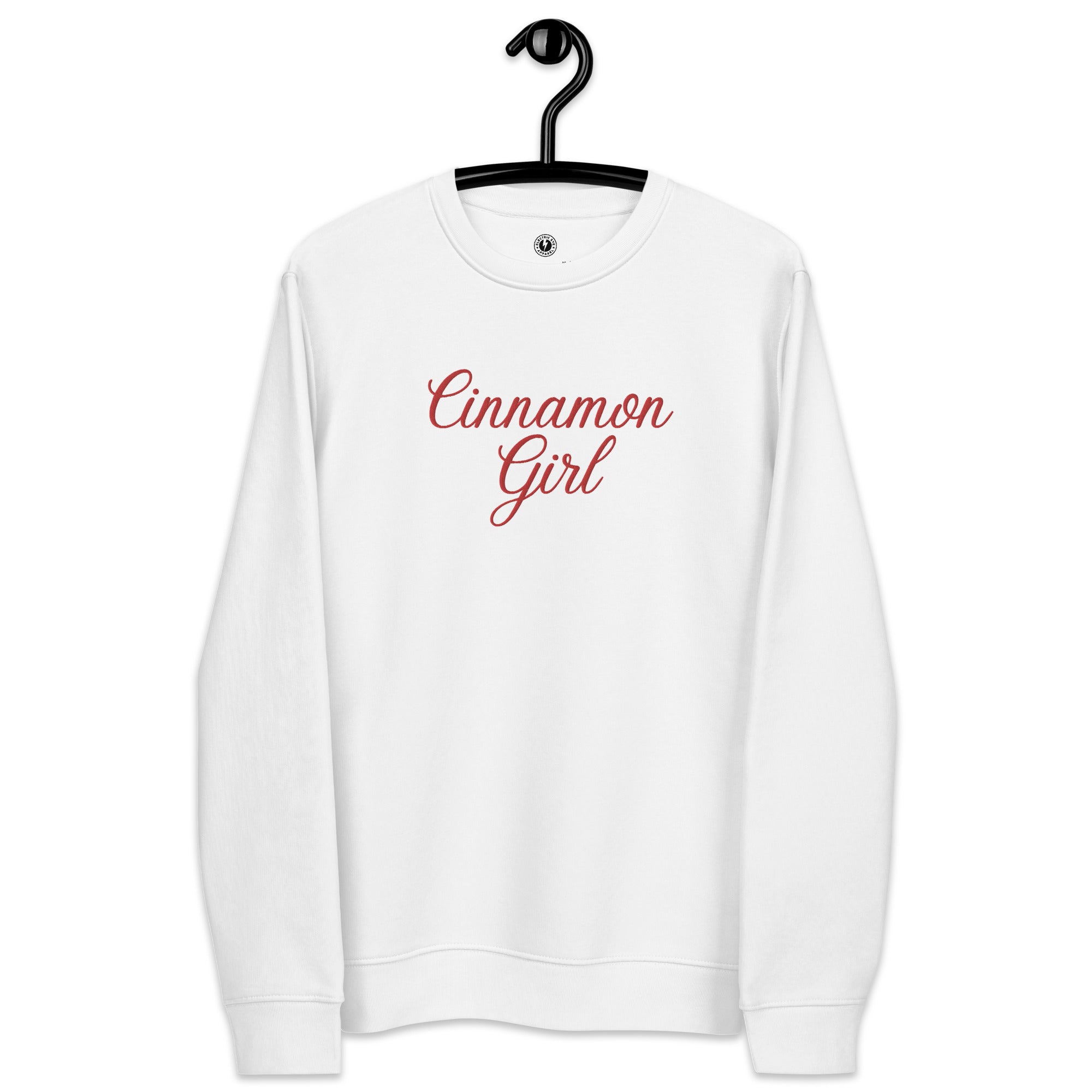 Cinnamon Girl - Premium Lana Lyric Embroidered Unisex Organic Sweatshirt - Red Thread