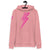 Lightning Bolt Premium Front Chest and Right Arm Printed Unisex essential organic Bowie hoodie- Pink Bolt