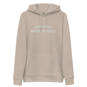 IT'S ONLY ROCK 'N' ROLL Embroidered Unisex Essential Organic Hoodie