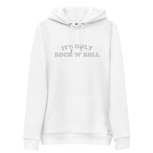 IT'S ONLY ROCK 'N' ROLL Embroidered Unisex Essential Organic Hoodie