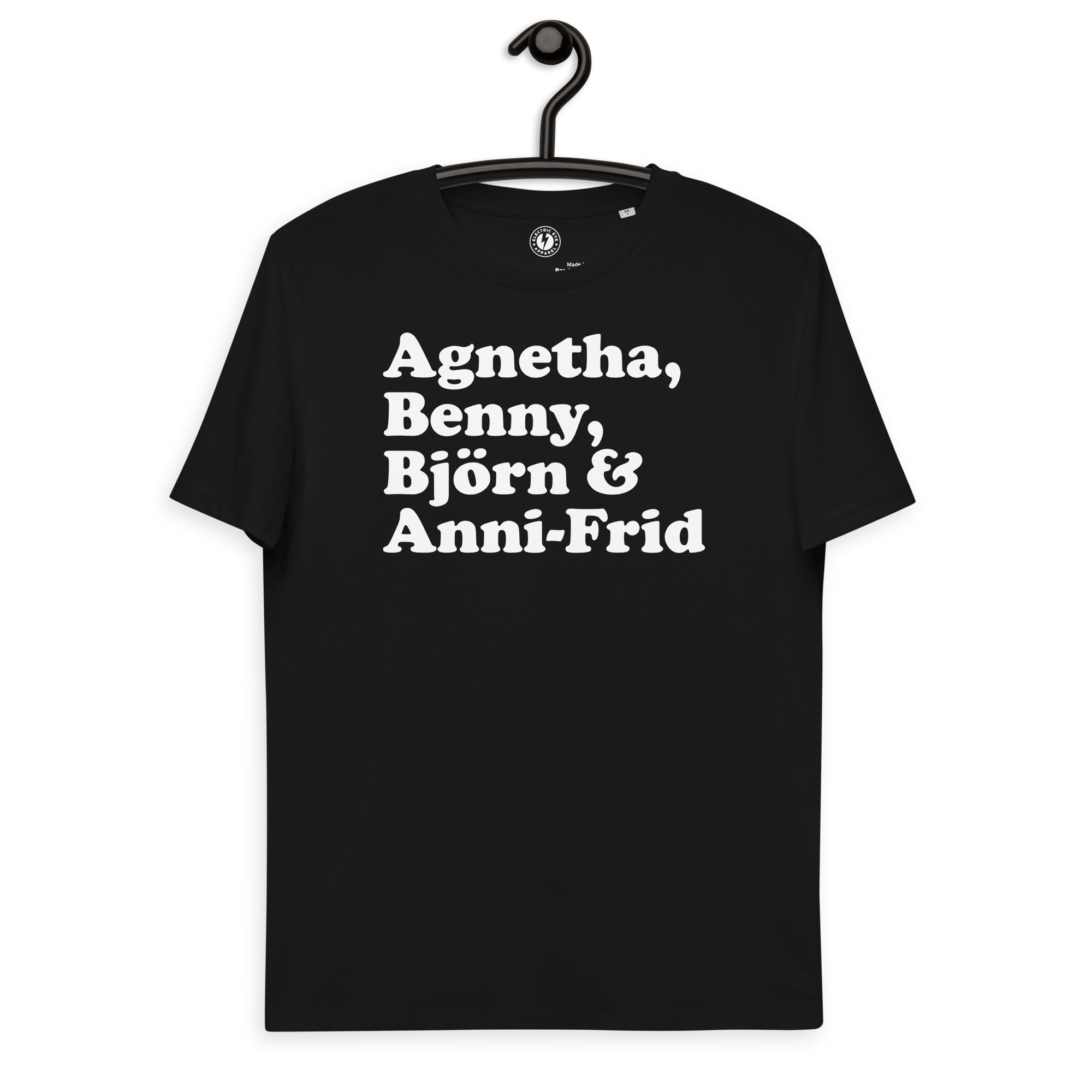 Agnetha、Benny、Bjorn 和 Anni-Frid - 乐队成员姓名 - 优质印花男女通用有机棉 T 恤