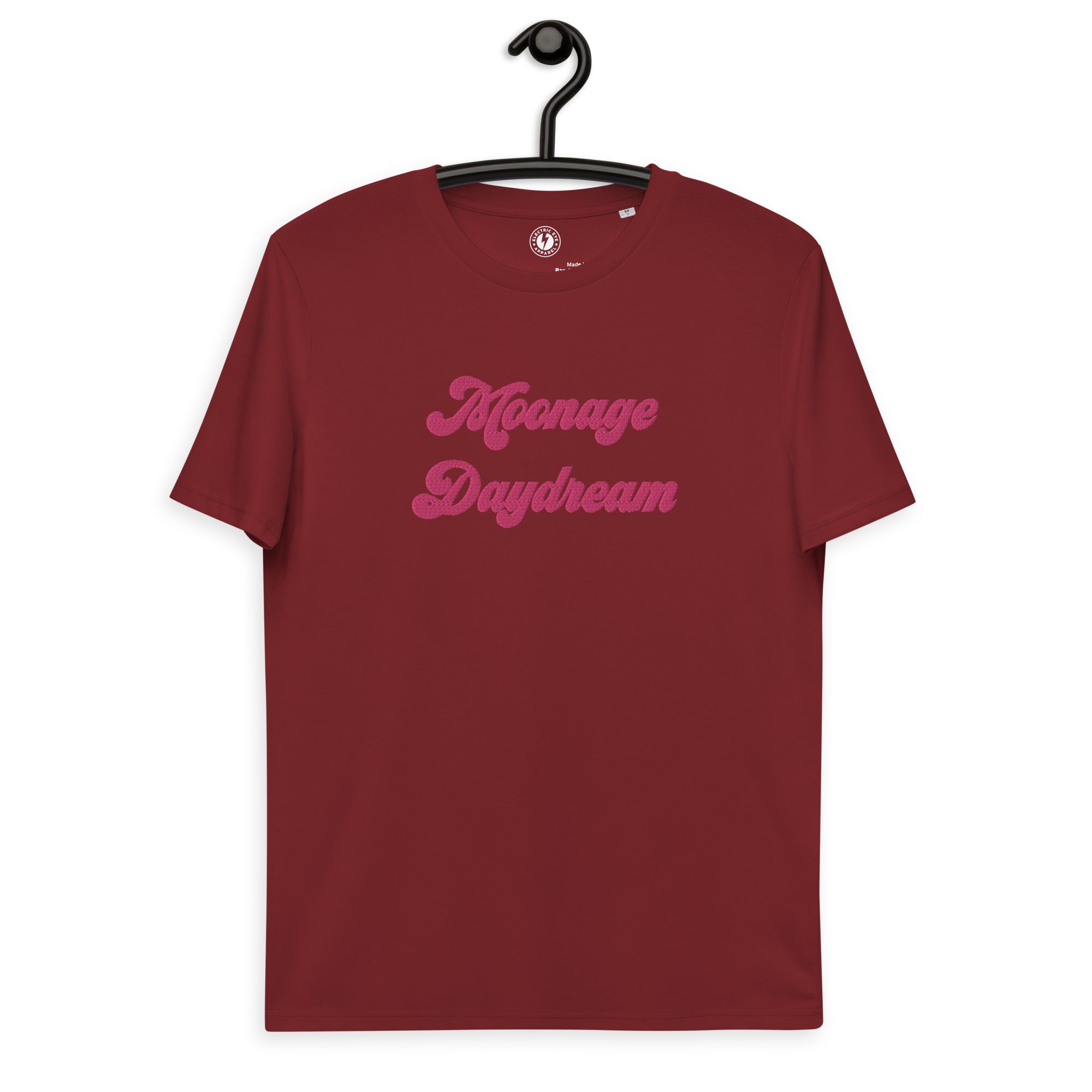 Moonage Daydream 70s Style Embroidered Unisex organic cotton t-shirt