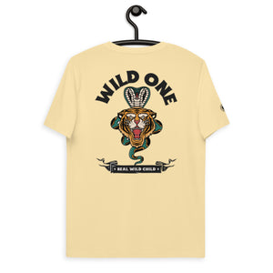 Wild One (Real Wild Child) Printed Back Unisex organic cotton t-shirt
