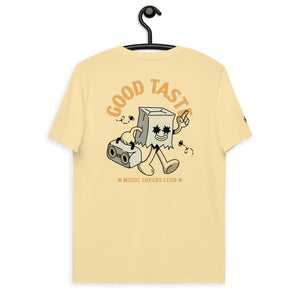 Good Taste Music Club Graphic Printed Back Unisex organic cotton t-shirt