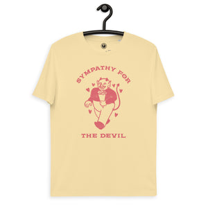 Sympathy For The Devil 复古图案印花男女通用有机棉 T 恤