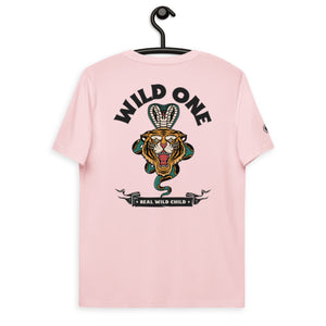 Wild One (Real Wild Child) Printed Back Unisex organic cotton t-shirt