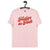 Festive as F ck 70's Style Premium Printed Camiseta de algodón orgánico unisex - estampado rojo