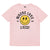 90s Inspired 'Where Love Lives' Smiley Lyric Premium Printed Unisex organic cotton t-shirt