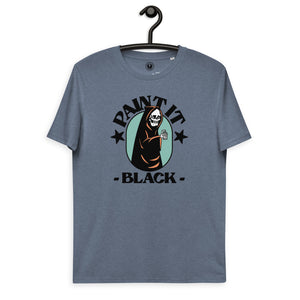 Paint It Black Skull Graphic Printed organic cotton unisex t-shirt