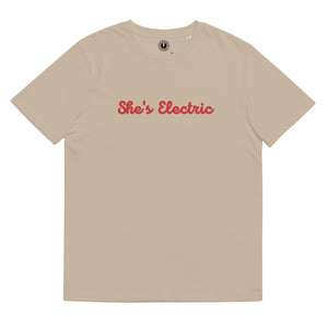 SHE'S ELECTRIC Printed Unisex Organic Cotton T-shirt