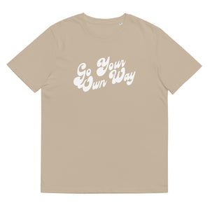 GO YOUR OWN WAY Vintage 70s Style Printed Unisex Organic Cotton T-shirt