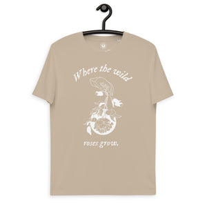 Where The Wild Roses Grow Printed Unisex organic cotton t-shirt