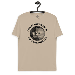 I Want You To Know, I'm A Mirrorball - Premium Printed Unisex organic cotton t-shirt - Inspired by Taylor Swift - Black Print