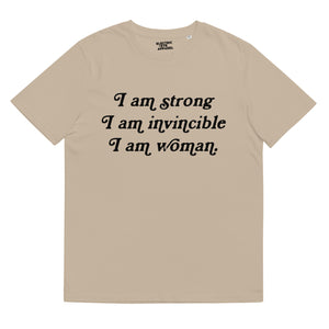 I Am Woman 70s Typography Premium Printed Unisex organic cotton t-shirt