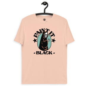 Paint It Black Skull Graphic Printed organic cotton unisex t-shirt