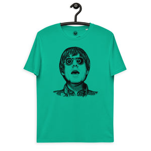 Vintage Style Liam Gallagher Wonderwall Pop Art Line Drawing Premium Printed Unisex soft organic cotton t-shirt - black print