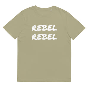 REBEL REBEL Camiseta unisex estampada de algodón orgánico