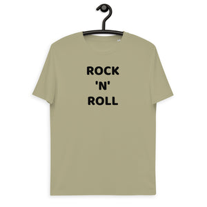 ROCK 'N' ROLL Printed Unisex organic cotton t-shirt