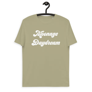 MOONAGE DAYDREAM Printed Unisex organic cotton t-shirt - white text