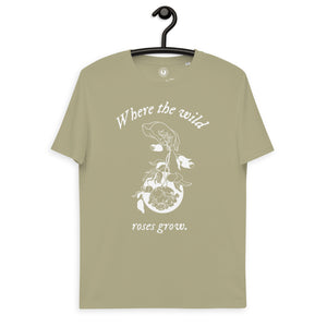 Where The Wild Roses Grow Printed Unisex organic cotton t-shirt