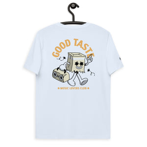 Good Taste Music Club Graphic Printed Back Unisex organic cotton t-shirt