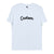 Camiseta unisex de algodón orgánico bordada en el pecho grande personalizada - elige tu propia letra