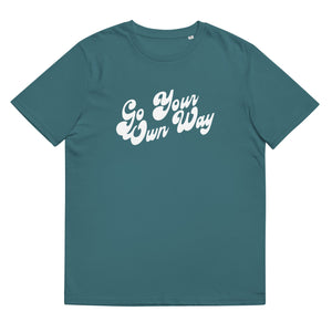 GO YOUR OWN WAY Vintage 70s Style Printed Unisex Organic Cotton T-shirt