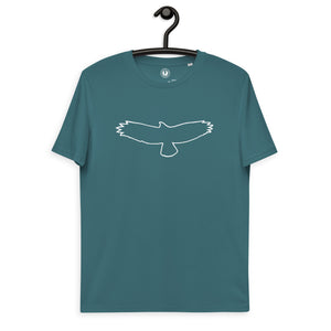 Hawk Outline Printed Unisex organic cotton t-shirt