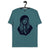 Vintage Style Stevie Nicks Pop Art Line Drawing Premium Printed Unisex soft organic cotton t-shirt (deep blue print)