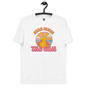 Here Comes The Sun 70s Groovy Print Unisex organic cotton t-shirt
