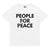 John Lennon Inspired Vintage 70s Style 'PEOPLE FOR PEACE' Premium Printed Unisex 100% soft organic organic cotton t-shirt - black text