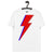 Vintage Style 70s Glam Bowie Bolt Premium Printed Unisex organic cotton t-shirt - red / blue bolt