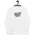 All You Need Is Love Retro 70's Style Premium Embroidered Unisex organic cotton raglan sweatshirt - Black / White embroidery