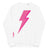 Pink Bowie Bolt Premium Printed Unisex quality organic raglan sweatshirt