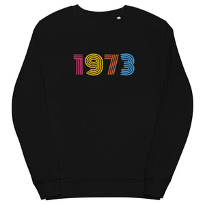 1973 Vintage Style Embroidered Unisex organic sweatshirt