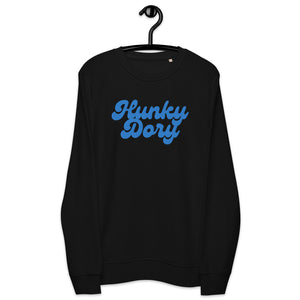 Hunky Dory - Premium Embroidered Unisex organic sweatshirt - Blue Thread