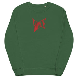 Bowie Fame Era - Premium Embroidered Unisex organic sweatshirt - Red Thread