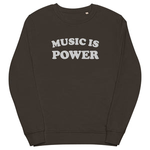 MUSIC IS POWER 刺绣男女通用有机运动衫